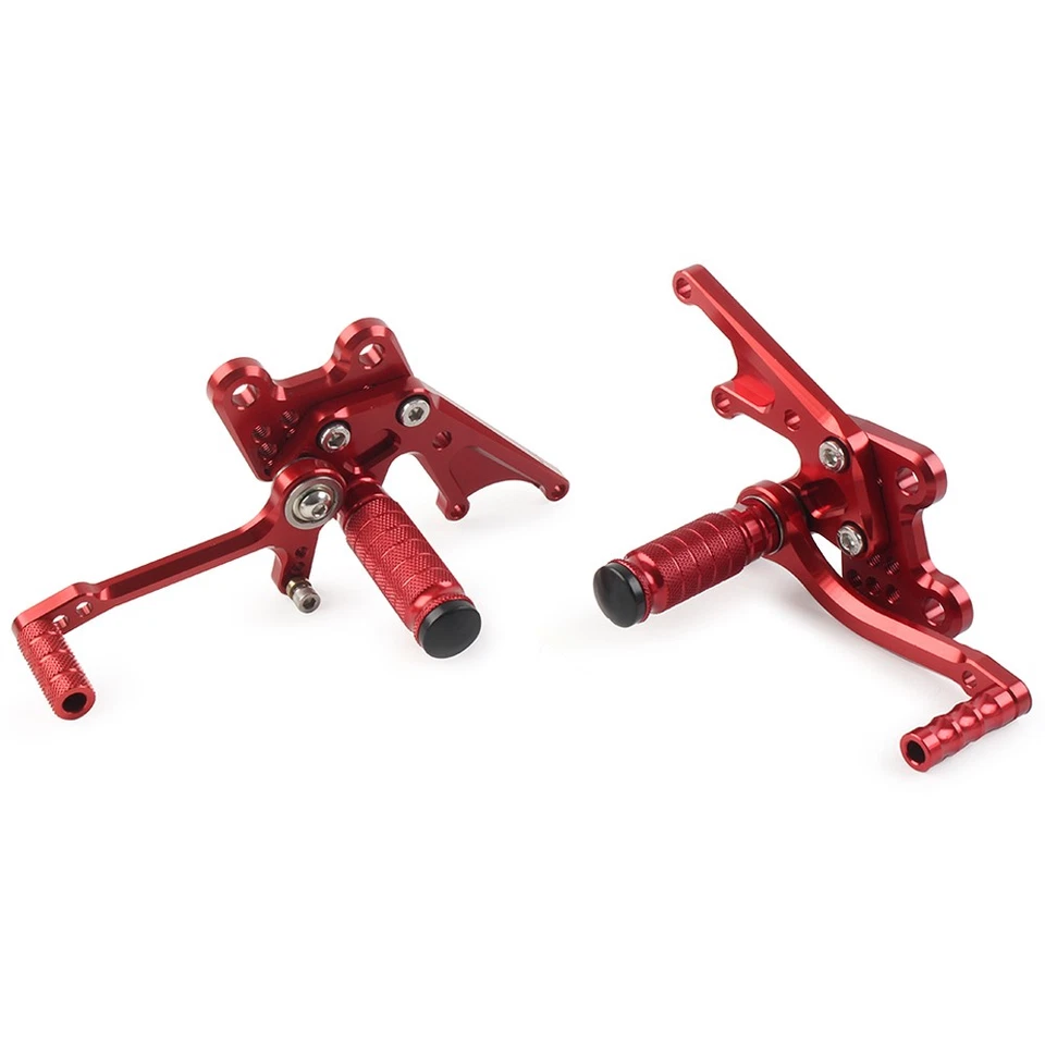 Juego de estriberas traseras rojas para motocicleta Kawasaki Ninja ZX14R 2006-2011 07 08 09 10 Foto 2 de 4