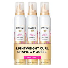 Curl Mousse for Curly Hair, Tames Frizz for Soft Touchable Curls, 6.6 Oz Each P
