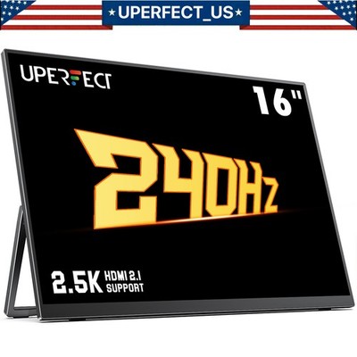240Hz Portable Monitor 16'' 2K IPS 2560x1600 USB C 100% sRGB 400 Nits Brightness