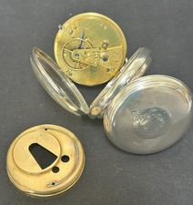 Victorian Silver Fusee Open Faced Pocket Watch