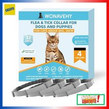Lot 4 Colliers Antiparasitaires Chat 38cm Protection 8 Mois Puces Tiques Poux