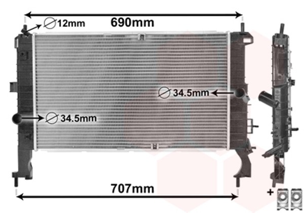 MotorküHler WasserküHler VAN Wezel 37002346 FüR Meriva X03 Opel Cdti E75-image