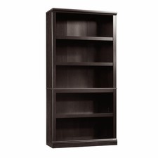 Sauder 5 Tier Multipurpose Wooden Bookshelf/Shelving In Estate Black Finish New