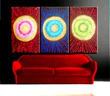 LARGEST Abstract Modern Huge 72" Original Oil Painting Canvas wall Deco Gold XXX