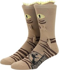 NEW Jurassic Park T-Rex Adult Brown Casual Crew Socks 10-13 8-12 SHOE SIZE