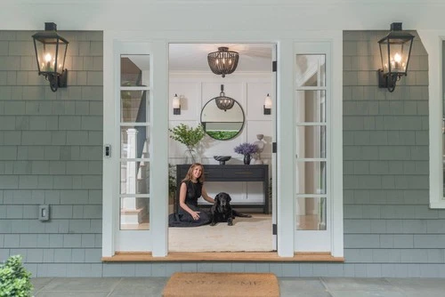 Crystorama Dumont 23 1/2" High Graphite Outdoor Wall Light - Picture 8 of 9