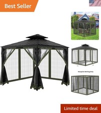 Mosquito Netting for 10'x10' Gazebo - Effortless Assembly & UV Shield