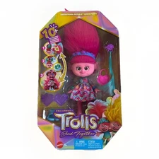 Mattel Trolls Band Together Queen Poppy Fashion Doll & 10+ Accessories NEW