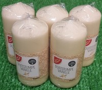 5X Gut & GüNstig Duft Stumpe Kerze Vanille 60X120Mm Ca.30 Stunden Brenndauer