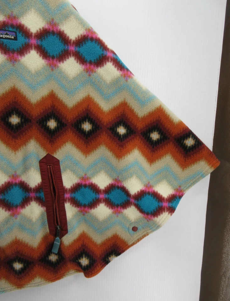 Chaqueta Patagonia Synchilla Mujer XS Pequeña Azul Polar Poncho Capa Suroeste Foto 3 de 4