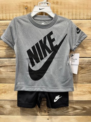 Nike Boy's 2-Piece Set Dri-Fit (76F024-023), Grey/Black, L0(B880T)