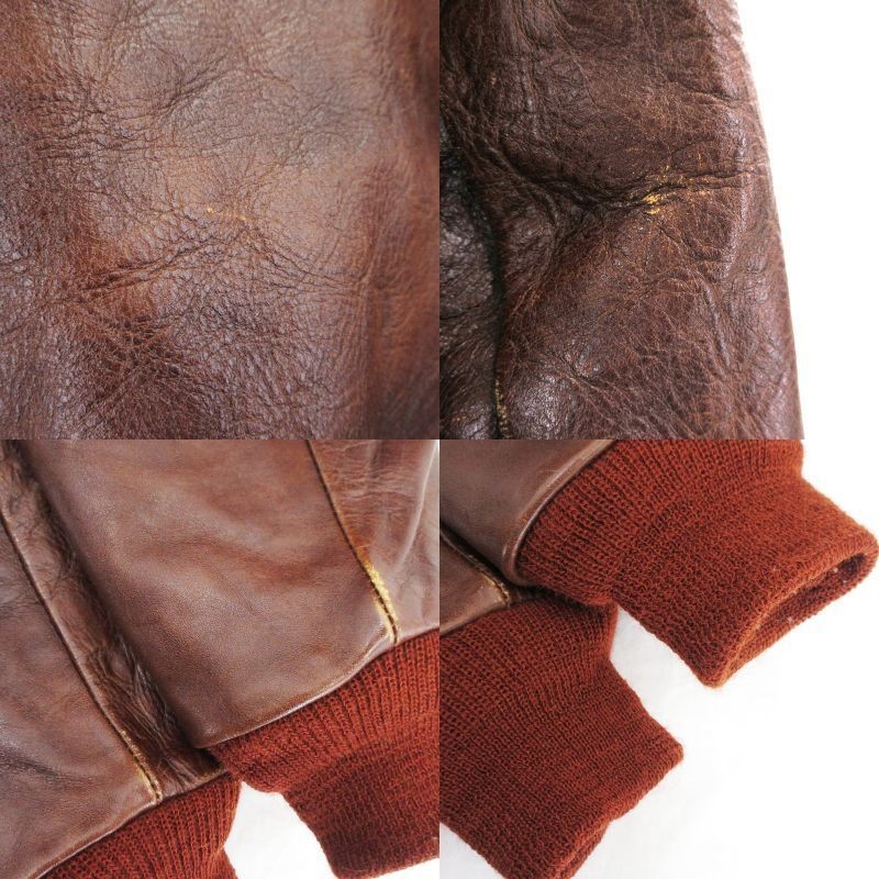 Buzz Rickson's Type A-2 Flight Jacket Brown Leath… - image 4