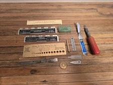 Vintage Watchmakers Jewlers Tools Caseback Openers Advertising Rulers Lot  