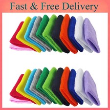 24PCS Colorful Sports Wristbands Cotton Sweatband Wristbands Wrist Sweatbands Wr
