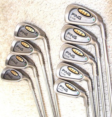 Ping i3 O-Size Green Dot Iron Set 3-PW + SW RH (JZ Cushin Stiff Flex Steel) READ