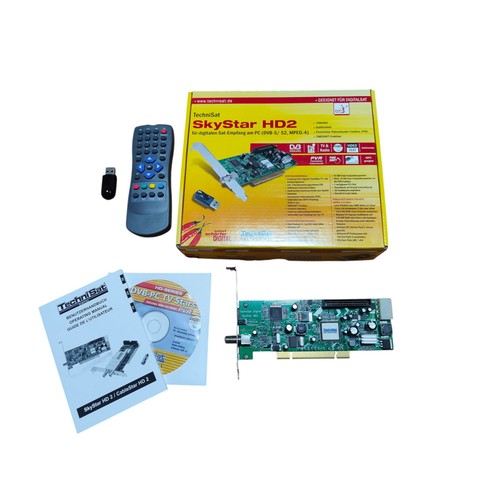 TechniSat SkyStar HD2 PCI DVB-S2 HDTV MPEG4 Avec Télécommande, CD Et Boîte