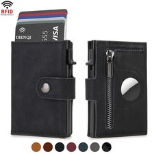Rfid Leather Airtag Men Wallets Luxury Credit Card Holder Wallets for Air Tag Tr