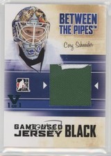 2010-11 ITG Between the Pipes Black Jersey Vault Emerald 1/1 Cory Schneider 0t1