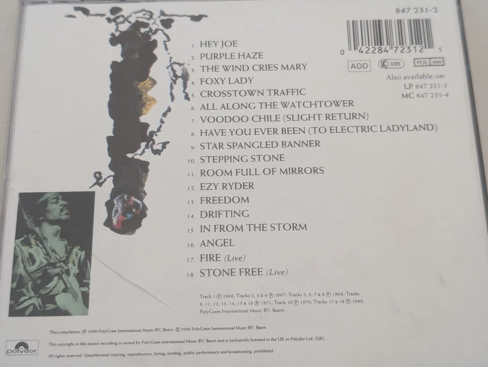 Jimi Hendrix Cornerstones 1967-1970 - 1990 Psychedelic Rock Hey Joe Purple Haze - Bild 4 von 4