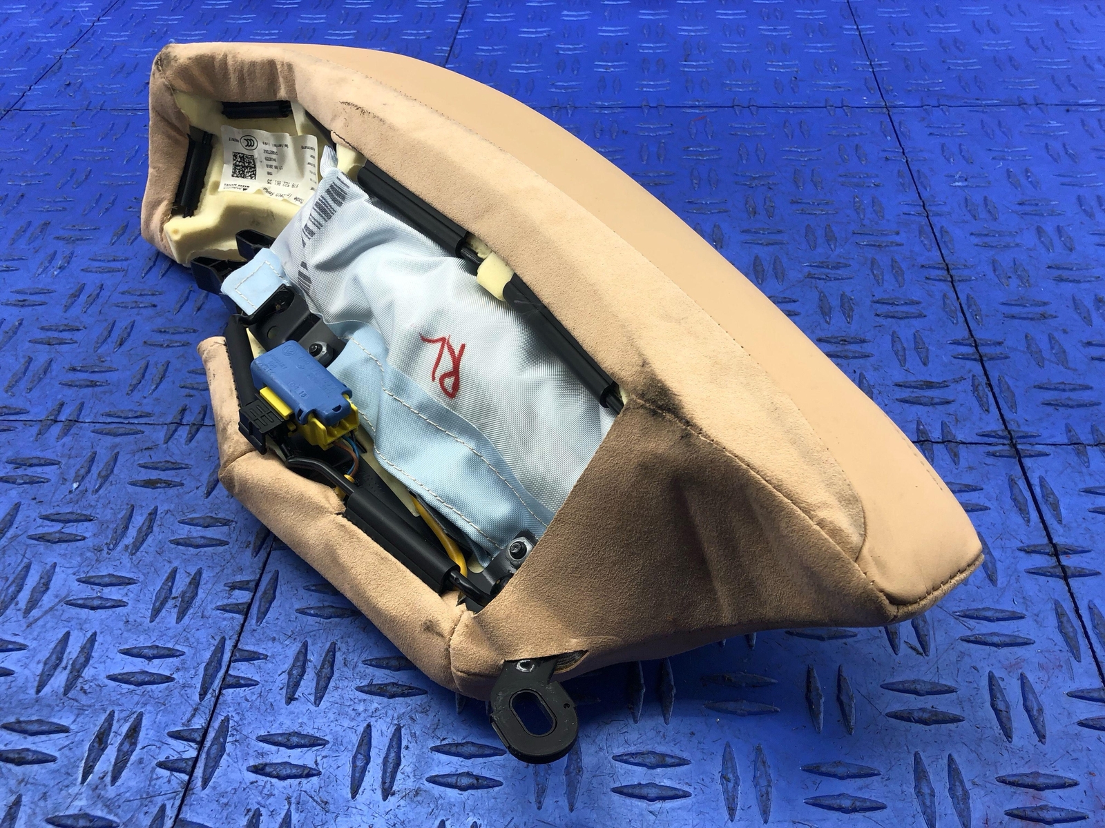 2010-2016 PORSCHE PANAMERA REAR LEFT AIRBAG ASSEMBLY BEIGE  