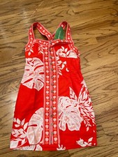 Red Lace Monsteras Mini Dress LACE MONSTERAS RED / S