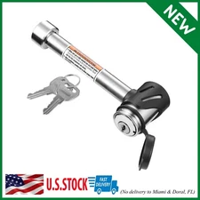CZC AUTO Hitch Receiver Pin Lock Stainless 5/8 Inch Trailer Receiver Lock for Cl