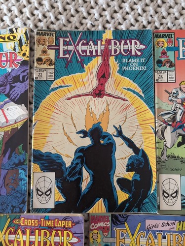 EXCALIBUR LOTTO di 5 fumetti 7 11 12 15 32 Marvel 1989-1990 età del rame - Foto 3 di 7