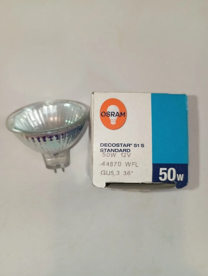 5 x Osram 50W GU5.3 12V 44870 WFL Decostar - Image 2 of 2