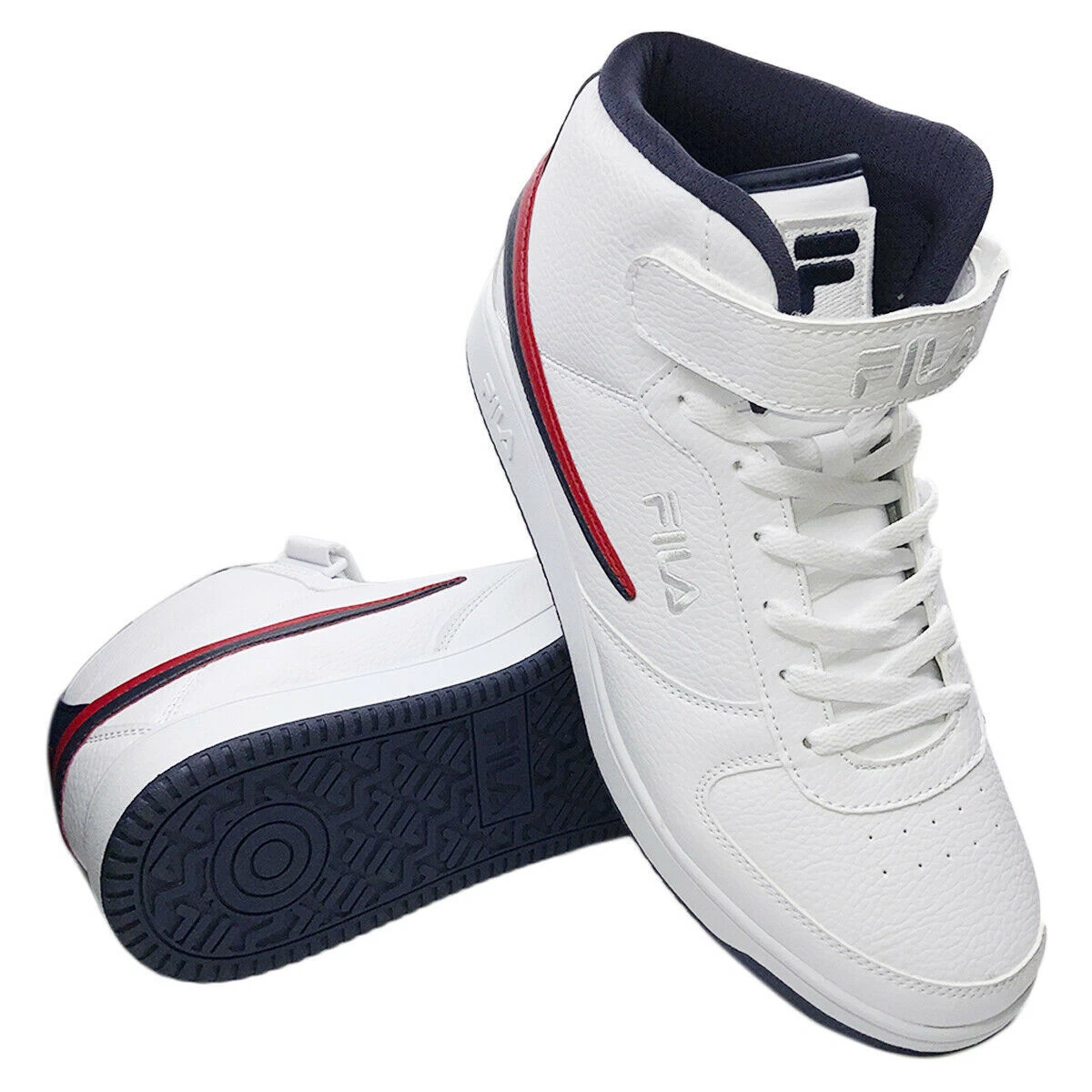 MSRP $89.99 NWT FILA VULC 13 MEN'S WHITE MID PLUS HI TOP SNEAKERS SHOES  SIZE 5.5 | eBay