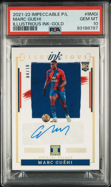 Marc Guehi PSA 10 RC 2021 Panini Impeccable Plus Illustrious Ink | Gold [#4/10]