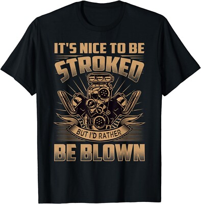 Chemise Button Down Biker Wear Pinup Girl "I'd Rather Be Stroked" - Taille XL - Neuf Avec Petits Défauts
