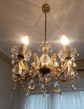 Maria Theresia Stil Kronleuchter 5 flammig Kristall Vintage