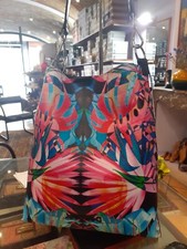 DESIGUAL BORSA A TRACOLLA FANTASIA FLOREALE BORSETTA INTERNA COLORE NERO 