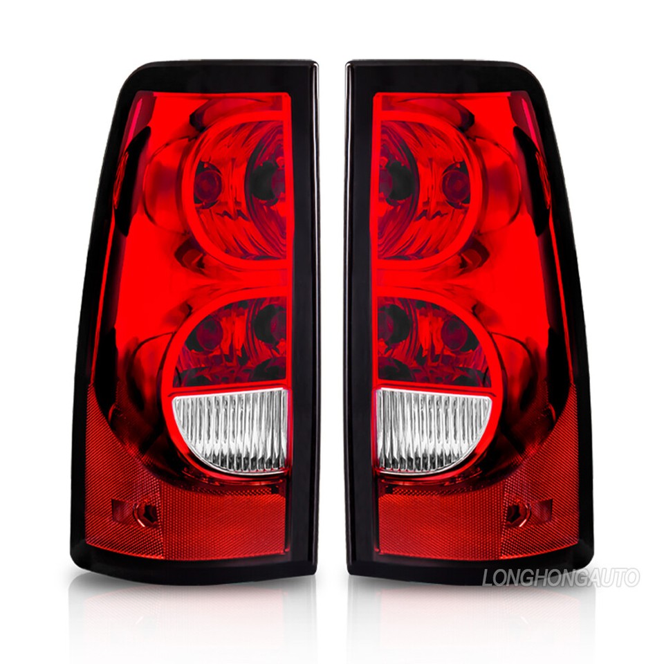 2006 Chevy Silverado Headlights And Taillights Chrome Crystal Headlight & Bumper Red LED Tail Light Kit For 2003-2007 Chevy Silverado Clear Tail Lights - Foto 2