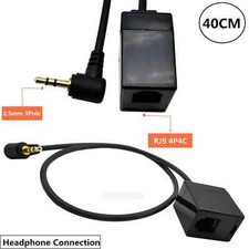 2.5mm Male to RJ9 4P4C Female Converter for Traffic Machine to Cellphone Headset