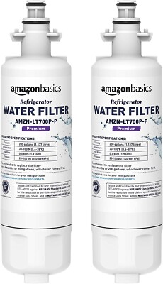 NEW- Amazon Basics LG LT700P Refrigerator Water Filter Cartridge 2 Pack