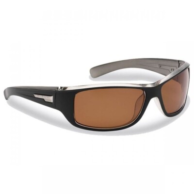 Flying Fisherman Helm Polarized Sunglasses Black-Chrystal Gunmetal Amber 7831BA