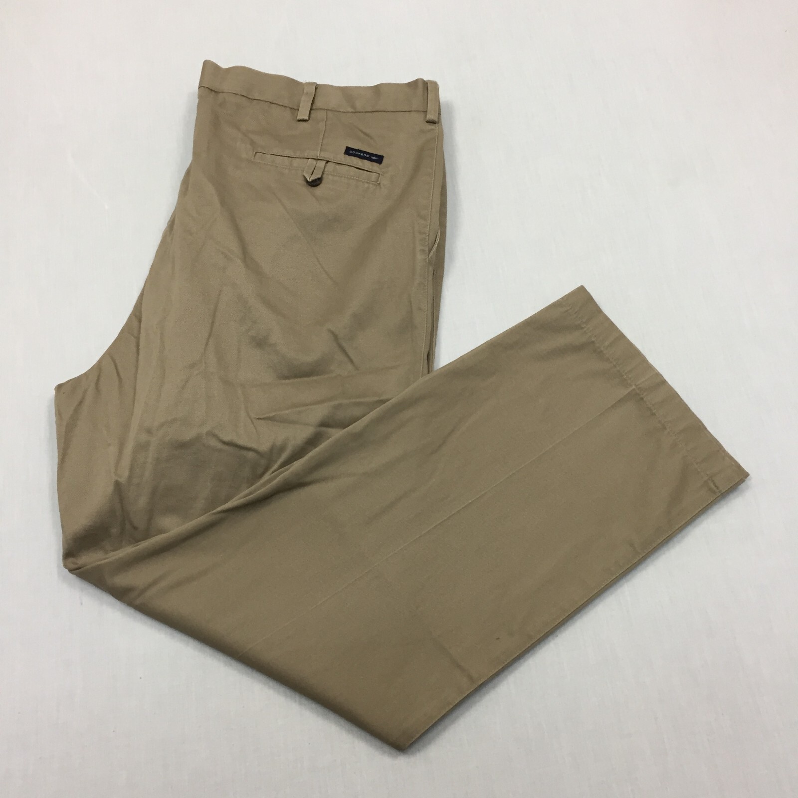 Dockers D2 Chino Trousers Cotton Pants Straight Fit Mens Size 42W 30L Beige