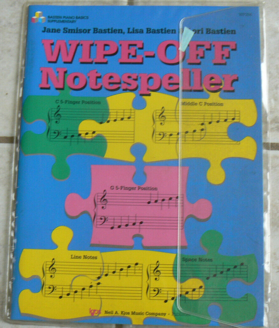 5 libretti musicali cancellabili con penne! Bastien Pianoforte Basics Articoli Supplementari foto 4