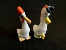 HEREND PORCELAIN HANDPAINTED GOOSE PAIR FIGURINE 2pcs. 