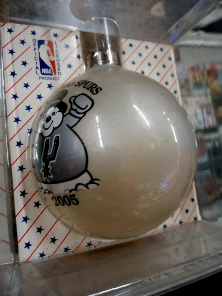 Enfeite de Natal boneco de neve San Antonio Spurs 2005 novo em folha lacrado - Imagem 2 de 4