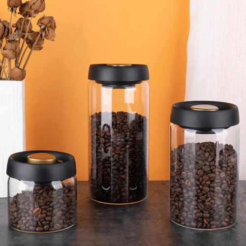 Vacuum Sealed Jug Coffee Beans Glass Airtight Canister Food Grains Keep Fresh
Opens in a new window