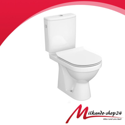 Stand Wc Toilette komplett set mit Spülkasten WC-Sitz Deckel Toilette Senkrecht