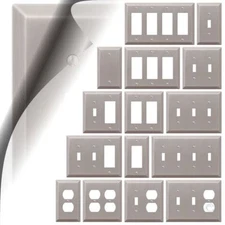 Century Brushed Nickel Switch Plate Cover Metal Wallplate