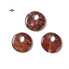 Natural Red Jasper Round Shape Pendant Size 45mm 50mm Sold Per Piece