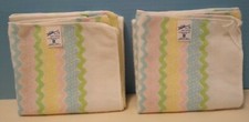 Baby Care by Riegel NOS Cotton Flannel Receiving Blanket lot 2 Pastels 30X30