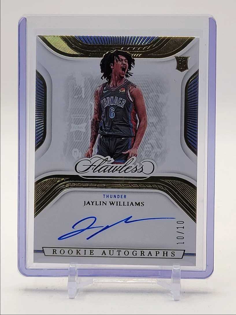 JAYLIN WILLIAMS 2022-23 FLAWLESS GOLD ROOKIE AUTOGRAPH RC AUTO 10/10 Q1977