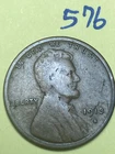 1913-S LINCOLN WHEAT CENT, rare date, "VERY GOOD" condition #576