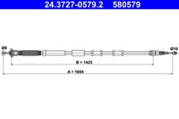 ATE Handbremsseil Links FüR Fiat Grande Punto EVO Alfa Mito 0.9-1.9D 10.05- OE