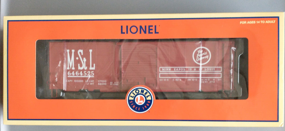 LIONEL MINNEAPOLIS & ST LOUIS O SCALE  Post War 6-27292 40ft PS-1 BOX CAR